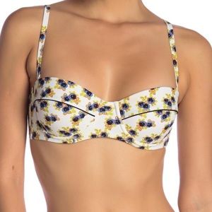 Tory Burch Ivory Avalon Bikini Top
